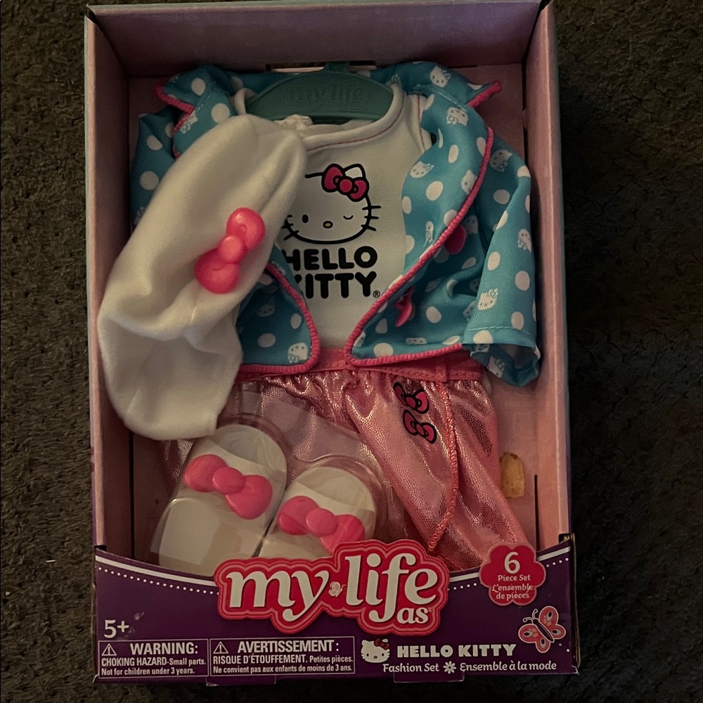 Hello Kitty Doll Outfit - Pink and Blue
